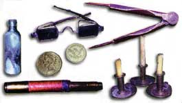 Photo of artifacts from key west shipwrecks. 
