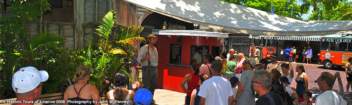 photograph of guests outside the shipwreck museum