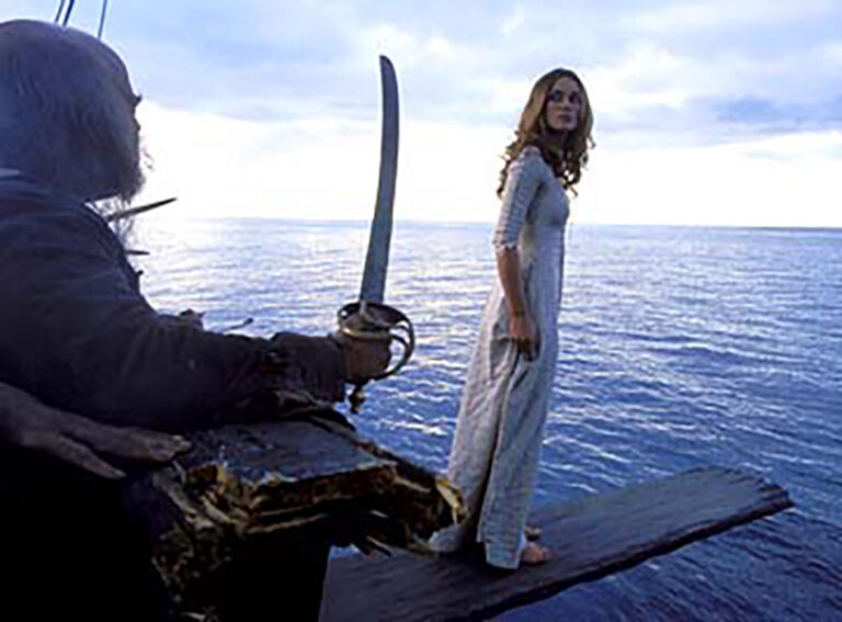 Elizabeth Swann walking the plank