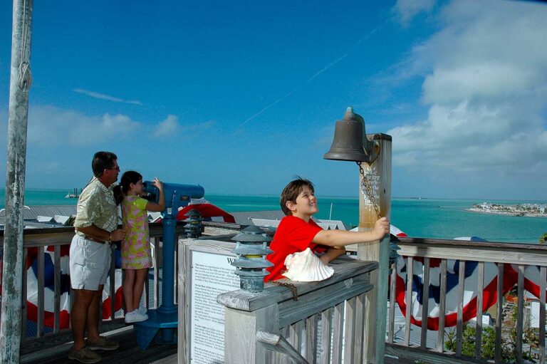 guests at observation tower at Key West Shipwreck Treasure Museum