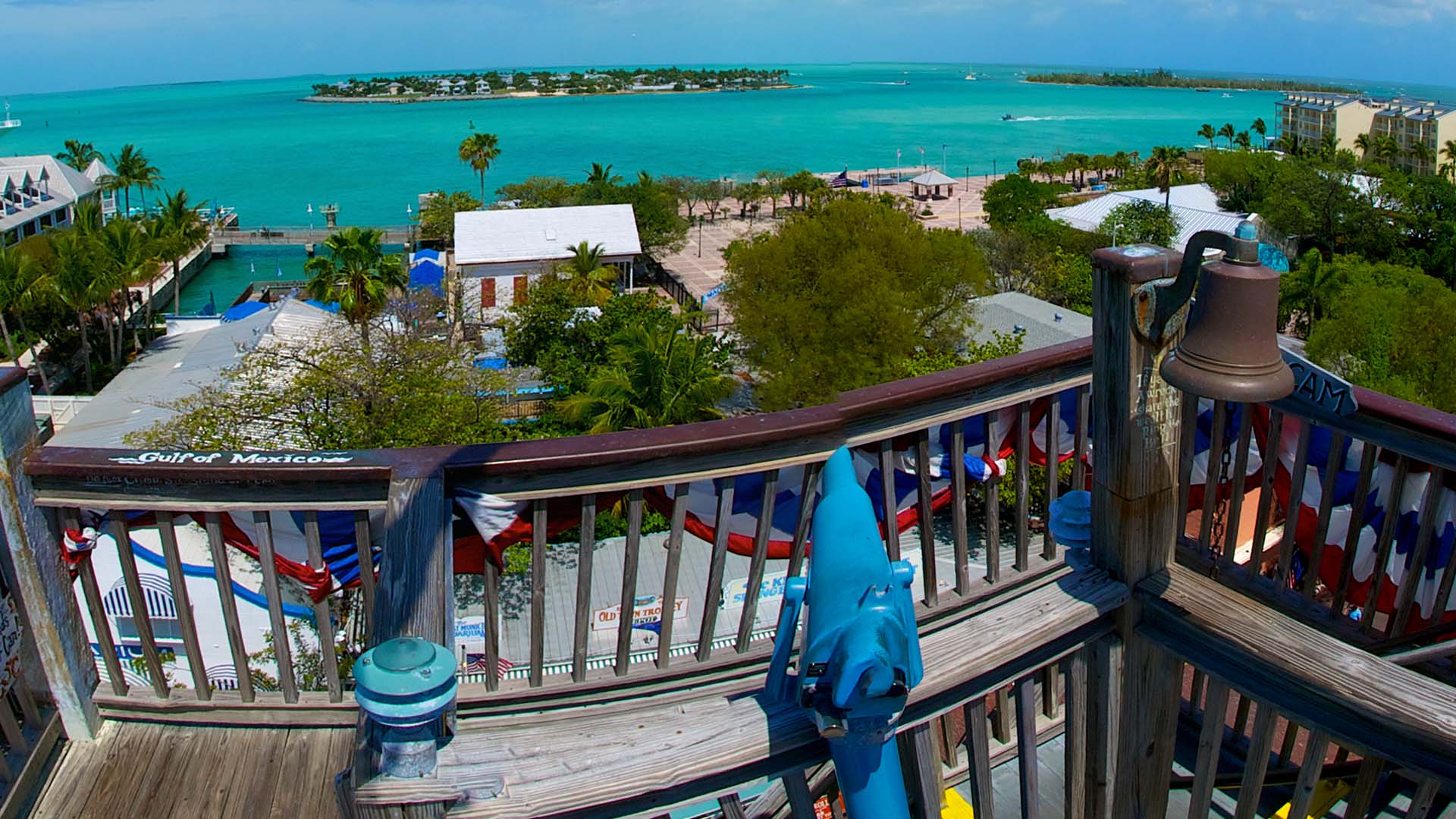 view of key west from the shipwreck museum